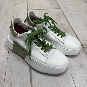 A.S.98 sneakers white with green trim